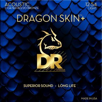 DR Strings Dragon Skin+ Coated 80/20 Light 12-54 Struny pro akustickou kytaru