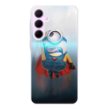 Odolné silikonové pouzdro iSaprio - Mimons Superman 02 - Samsung Galaxy A35 5G