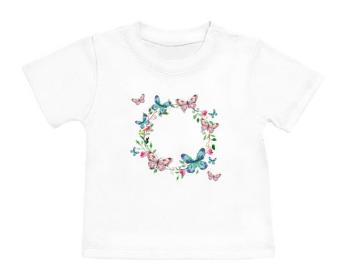 Tričko pro miminko Rámeček z motýlů