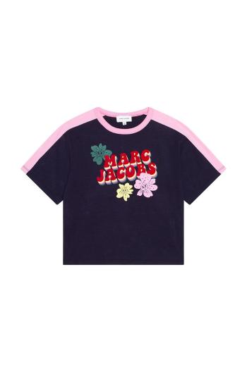 Dětské bavlněné tričko Marc Jacobs tmavomodrá barva