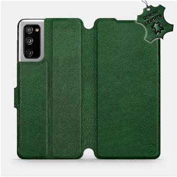 Flipové pouzdro na mobil Samsung Galaxy S20 FE - Zelené - kožené -   Green Leather (5903516467006)