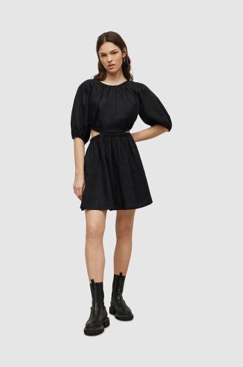Šaty AllSaints černá barva, mini
