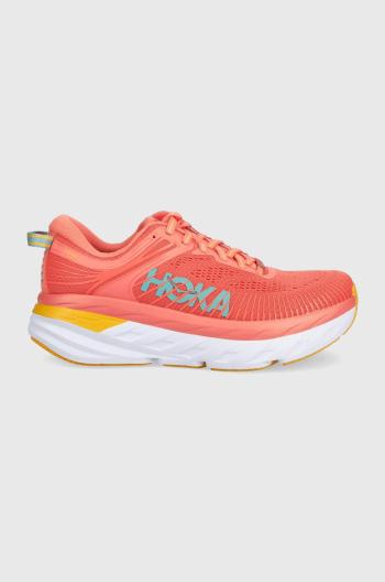 Běžecké boty Hoka One One Bondi 7 oranžová barva, na plochém podpatku