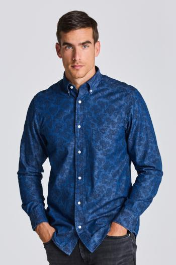 KOŠILE GANT D2. REG PAISLEY CHAMBRAY SHIRT modrá M