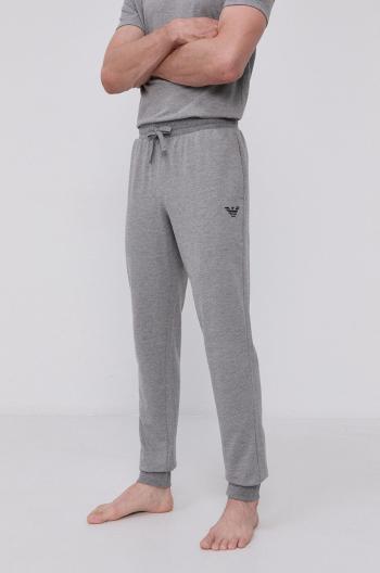 Pyžamové kalhoty Emporio Armani pánské, šedá barva, hladké