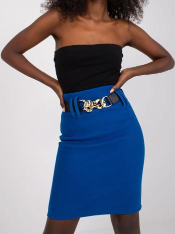 Modrá pouzdrová sukně Lyon s opaskem -DHJ-SD-3081.85-blue Velikost: S
