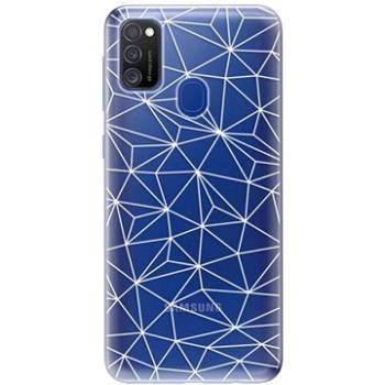 iSaprio Abstract Triangles 03 - white pro Samsung Galaxy M21 (trian03w-TPU3_M21)