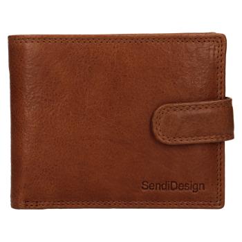 Pánská kožená peněženka SendiDesign Dowsn - koňak