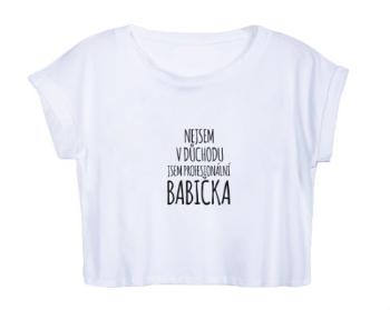 Dámské tričko Organic Crop Top Profesionální babička