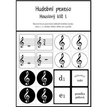 Hudební pexeso - Houslový klíč 1 - 72 kartiček pro zábavnou výuku hudební nauky (BM058)