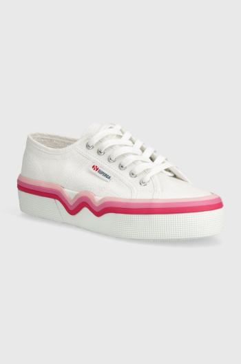 Tenisky Superga 2740 LIQUIFY STRIPES dámské, bílá barva, S4128SW