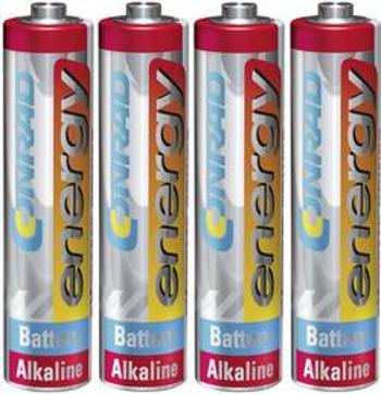 Alkalická baterie Conrad energy Extreme Power, typ AAA, 4 ks