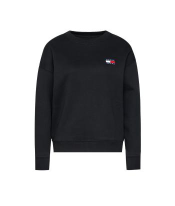 Tommy Hilfiger Tommy Jeans dámská černá mikina TJW RELAXED TOMMY BADGE CREW