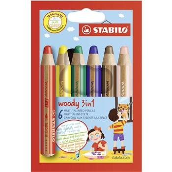 STABILO woody 3 v 1, 6 barev (4006381117388)