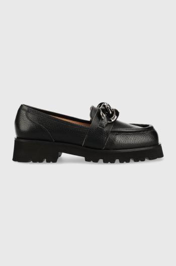 Kožené mokasíny Charles Footwear Bella dámské, černá barva, na platformě, Bella.Loafer