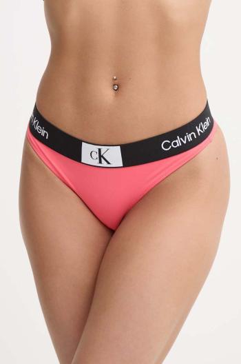 Koupací kalhotky Calvin Klein růžová barva, KW0KW02352