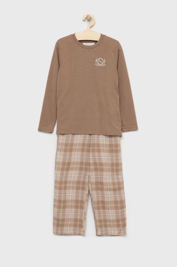 Dětské pyžamo Abercrombie & Fitch béžová barva