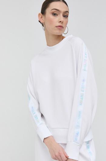 Mikina Armani Exchange dámská, bílá barva, s aplikací