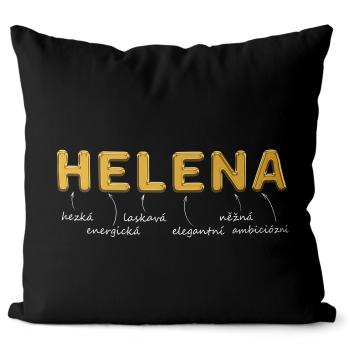 Polštář Ženská jména - GOLD (Velikost: 55 x 55 cm, Jméno: Helena)