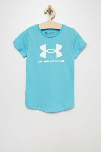 Dětské tričko Under Armour 1361182 modrá barva
