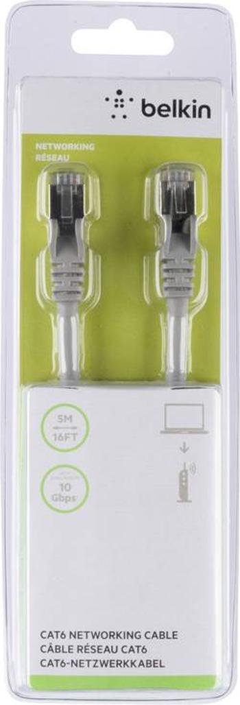 Síťový kabel RJ45 Belkin A3L981BT05M-H-S, CAT 6, S/FTP, 5.00 m, šedá