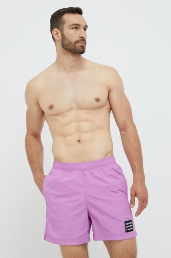 Plavkové šortky Calvin Klein fialová barva