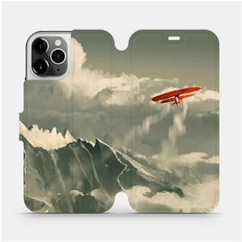 Flipové pouzdro na mobil Apple iPhone 12 Pro - MA03P Oranžové letadlo v horách (5903516375639)