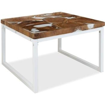 Konferenční stolek, teak a pryskyřice, 60x60x40 cm (244554)