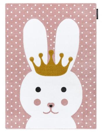 Dywany Łuszczów Dětský kusový koberec Petit Bunny pink - 140x190 cm Růžová