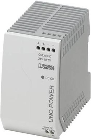 Zdroj na DIN lištu Phoenix Contact UNO-PS/1AC/24DC/100W, 4,2 A, 24 V/DC