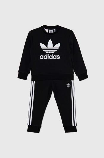 Dětská tepláková souprava adidas Originals TREFOIL CREW SE černá barva, IY4784