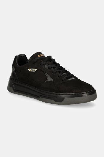 Kožené sneakers boty BOSS Baltimore černá barva, 50529516