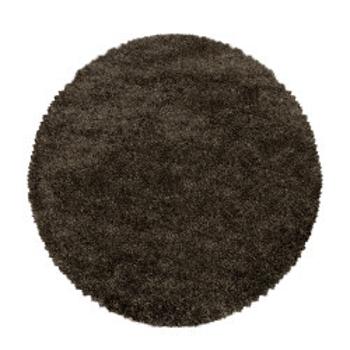 Ayyildiz koberce Kusový koberec Fluffy Shaggy 3500 brown kruh - 160x160 (průměr) kruh cm Hnědá