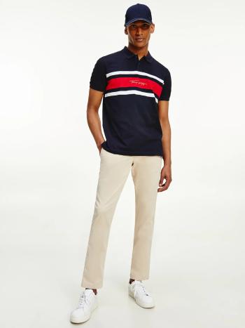 Tommy Hilfiger pánské tmavě modré polo Global Signature - M (DW5)