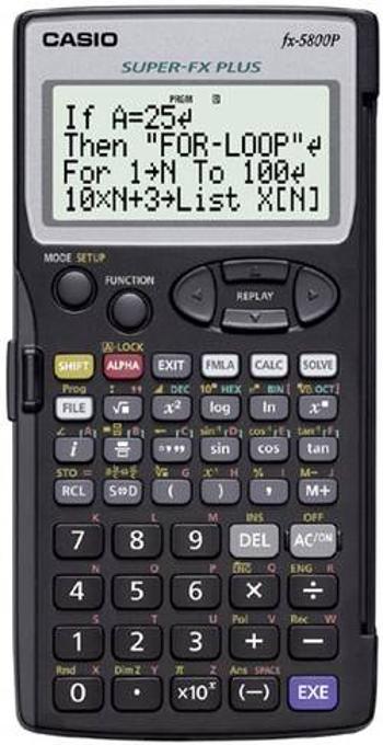 Casio fx-5800P školní počítač černá Displej (počet míst): 16 na baterii (š x v x h) 73 x 10 x 141.5 mm