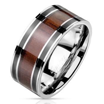 Šperky4U Pánský ocelový prsten - velikost 62 - OPR01448-62