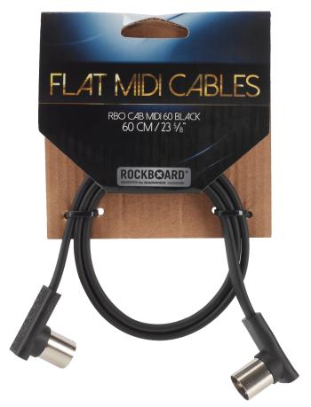 Rockboard Flat MIDI Cable Black 60 cm