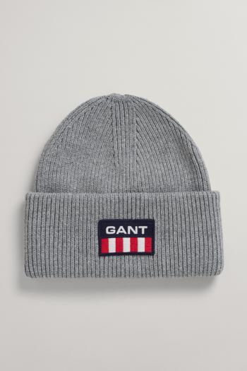 ČEPICE GANT D1. RETRO SHIELD BEANIE šedá S/M