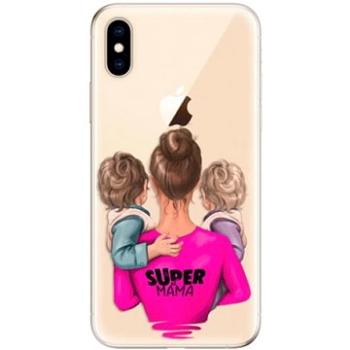 iSaprio Super Mama - Two Boys pro iPhone XS (smtwboy-TPU2_iXS)