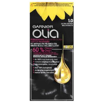 Garnier Olia 50 g barva na vlasy pro ženy 1,0 Deep Black na barvené vlasy; na všechny typy vlasů