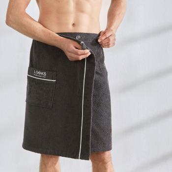 LOOKS by Wolfgang Joop Wolfgang JOOP! Saunový kilt pro muže 60x140 cm Dark Grey