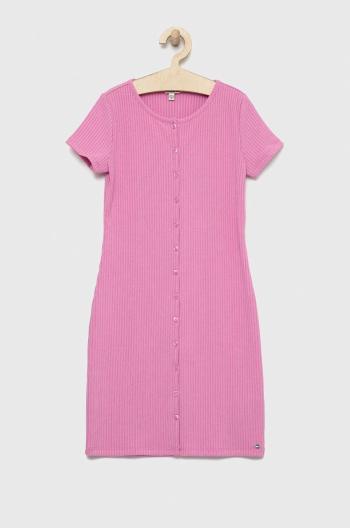 Dívčí šaty Guess fialová barva, mini