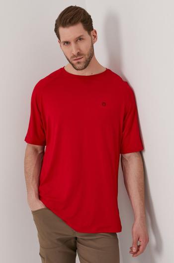 Tričko Wrangler červená barva, hladké
