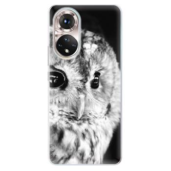 Odolné silikonové pouzdro iSaprio - BW Owl - Honor 50