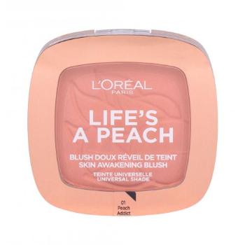 L'Oréal Paris Wake Up & Glow Life´s a Peach 9 ml tvářenka pro ženy 01 Peach Addict