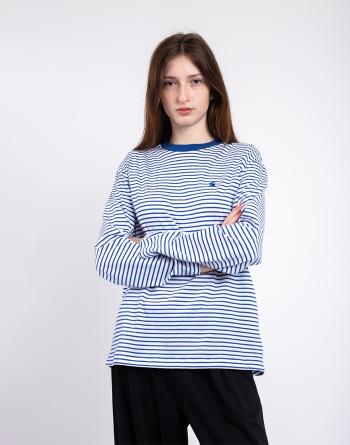 Tričko Carhartt WIP W' L/S Coleen T-Shirt Coleen Stripe, White / Acapulco