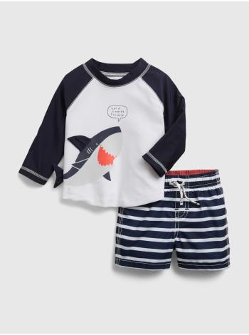 Modré klučičí baby plavky 3D swim set