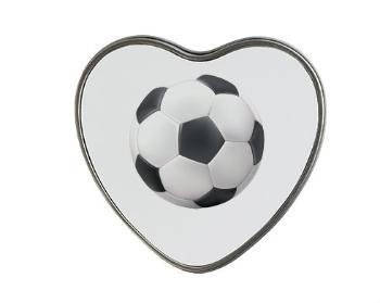 Plechová krabička srdce Football