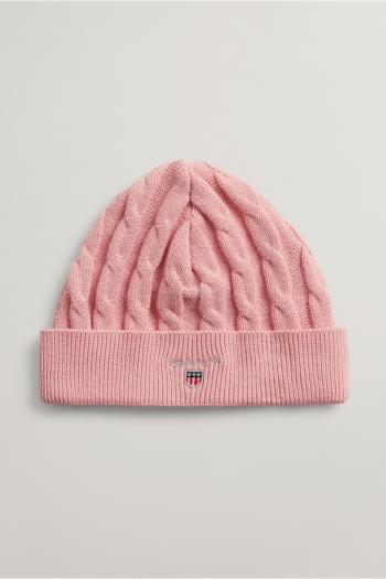 ČEPICE GANT D1. COTTON CABLE BEANIE růžová None