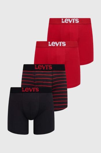 Boxerky Levi's 4-pack pánské, černá barva